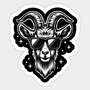 Cool Sunglasses Goat Farm Enthusiast Sticker